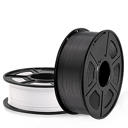 SUNLU ABS filament spools in black and white