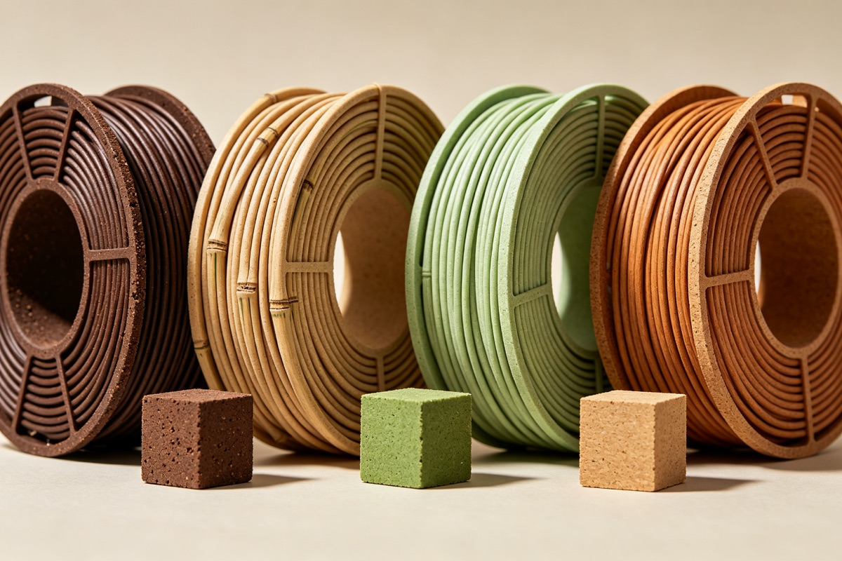 Bio-based 3D printing filaments: coffee, bamboo, algae, wood