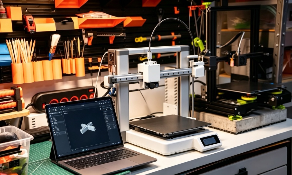 One-person 3D printing studio setup